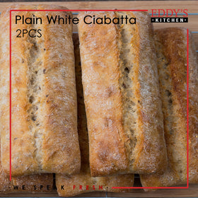 Plain White Ciabatta (2pcs) خبز شيباتا أبيض