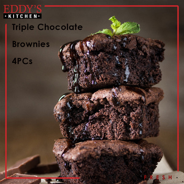 Triple Chocolate Brownies (4)  براونيز تريبل شوكولا